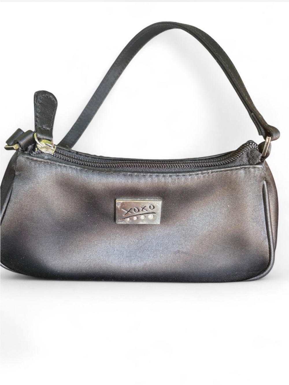 XOXO mini hand bag Sleek casual night out black purse Y2K aesthetic
